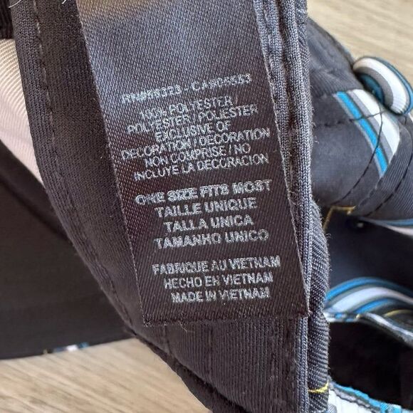 Nike Golf Hat Ball Cap Black & Blue Windowpane Plaid - Picture 8 of 9